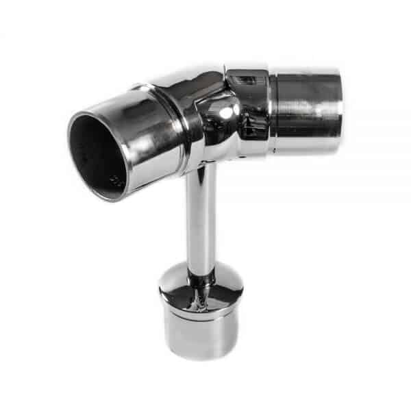 Coude orientable 0-65 pour poteau - Inox 316 Poli - 42mm