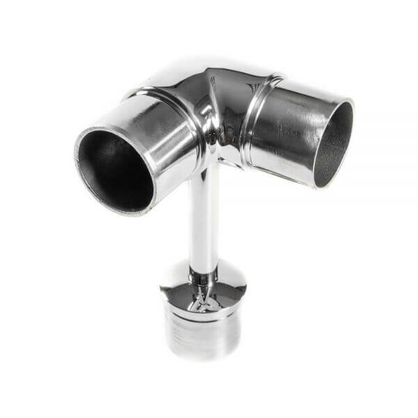 Coude à 90° pour poteau - Inox 316 Poli - 42mm