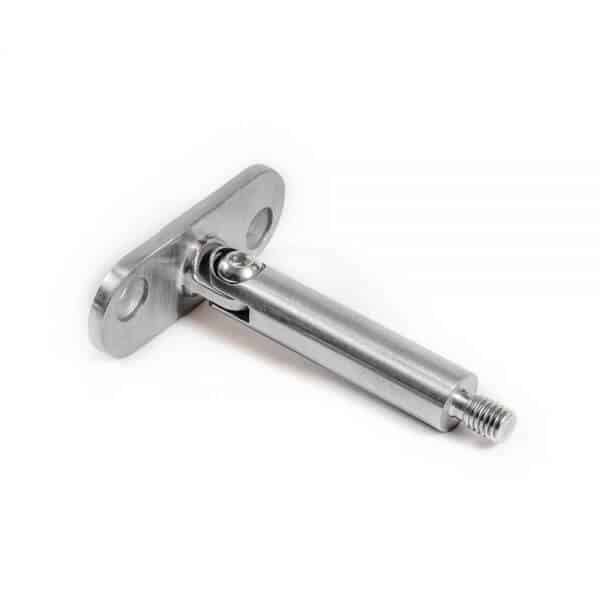 Support main courante Inox 316 - Fileté M6 orientable - Plat