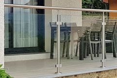 Balustrade inox avec verre